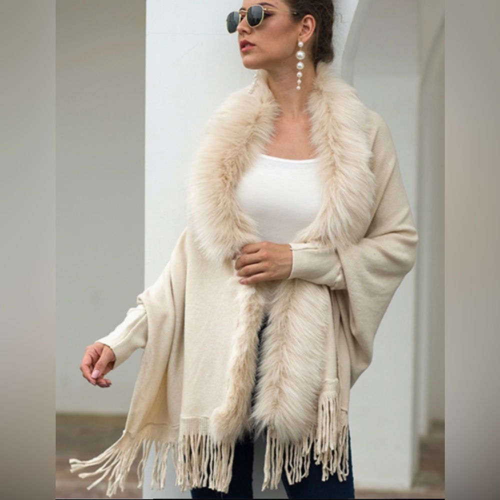 Warm-Hearted Feelings Faux Fur Shawl